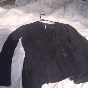 Free people black cardigan